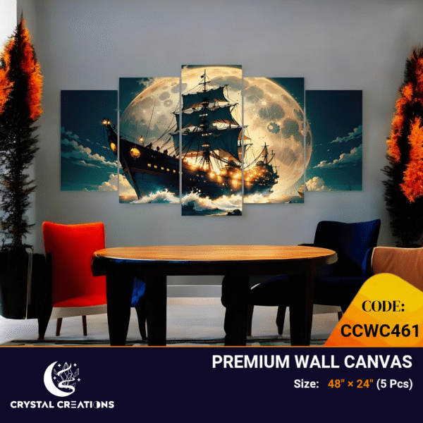 Mysterious Panoramic Pirate Ship Wall Art