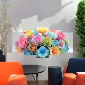Vibrant Floral Premium Wall Canvas