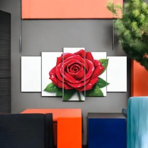 Elegant Red Rose Premium Wall Canvas