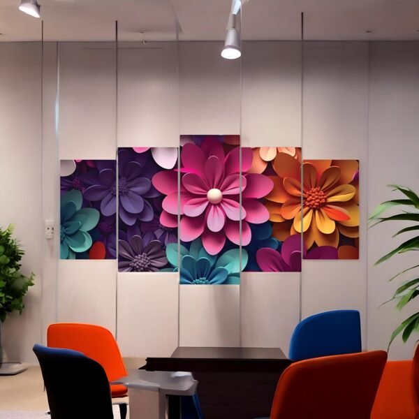 Colorful Blossom Arrangement Canvas
