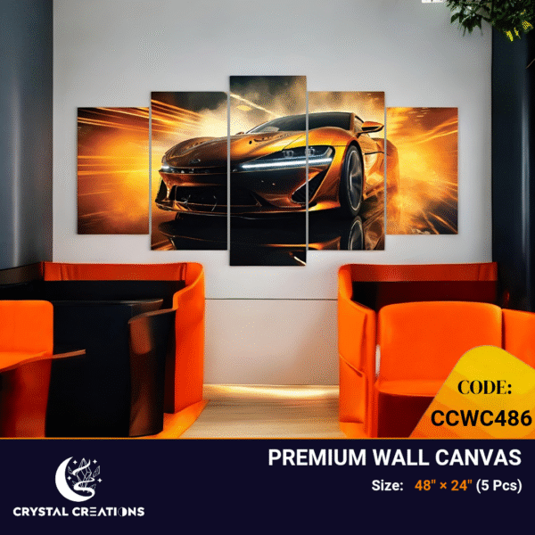 Striking Orange Automotive Art