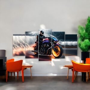 Rider in the Storm 5-Piece Canvas Set