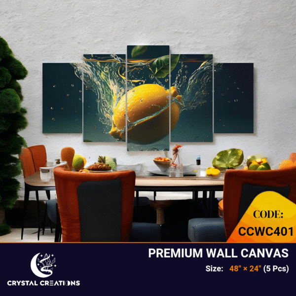 Dynamic Lemon & Water Splash Panoramic Print