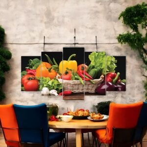 Healthy and Colorful Food Lover's Panoramic Wall Art
