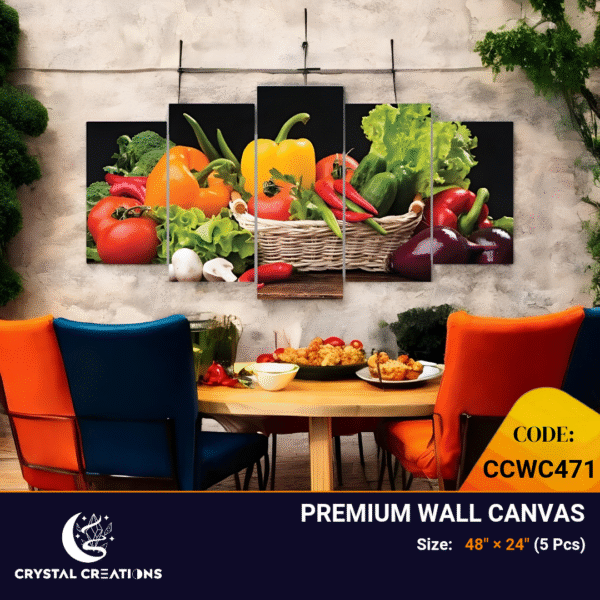 Healthy and Colorful Food Lover's Panoramic Wall Art