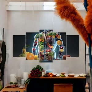 Stylized Human Torso with Produce Panoramic