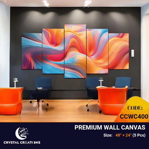 Flowing Spectrum Vibrant Abstract Canvas