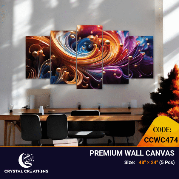 Vibrant Abstract Swirling Canvas Art
