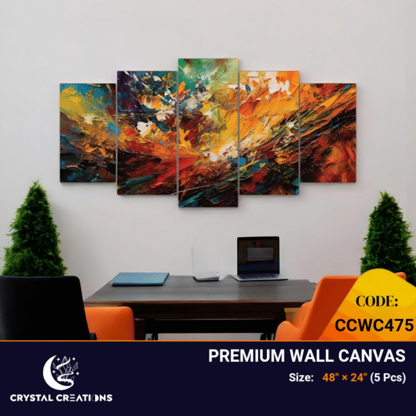 Textured Spectrum Vibrant Abstract Canvas