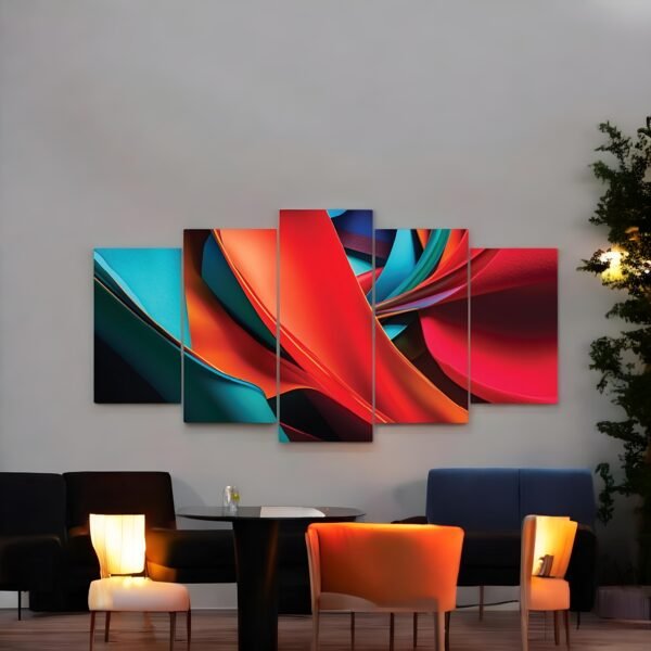 Abstract Motion Vibrant Flowing Shapes