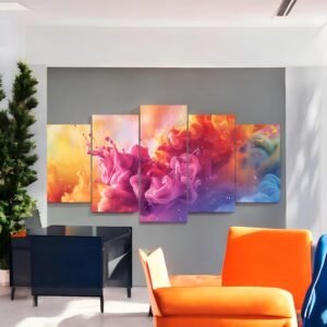 Abstract Diffusion Vibrant Color Plumes