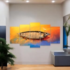 Captivating Fishing Boat Sunset/Sunrise Theme Gallery Wall