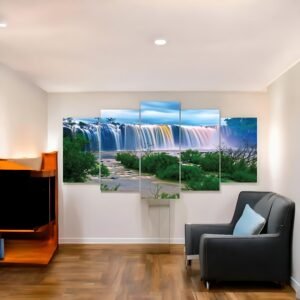 Beautiful and Calming Panoramic Waterfall Wall Art