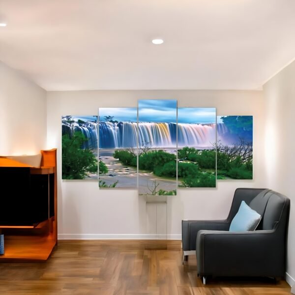 Beautiful and Calming Panoramic Waterfall Wall Art