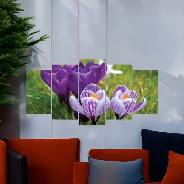legant Purple Crocus Premium Wall Canvas