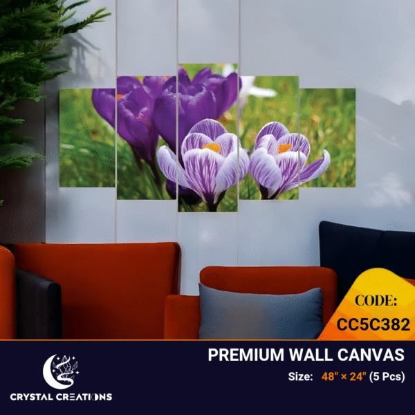 legant Purple Crocus Premium Wall Canvas