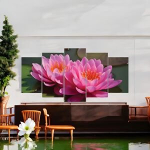 Elegant Pink Lotus Premium Wall Canvas