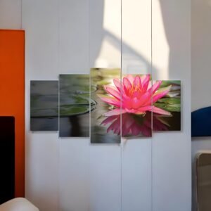 Elegant Pink Lotus Premium Wall Canvas
