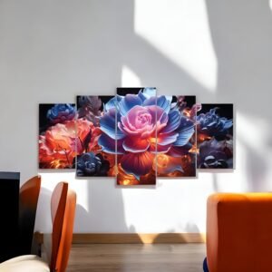 Striking Multi-Colored Floral Wall Decor