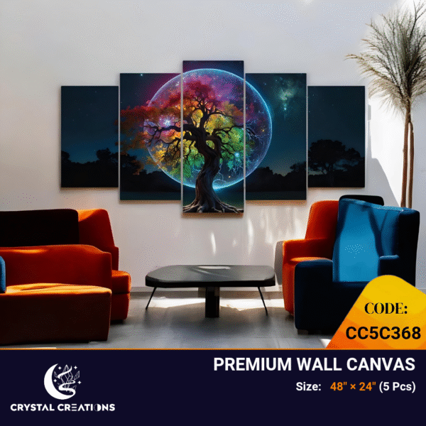 Galactic Roots Tree Amidst the Stars Canvas