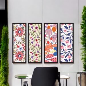 Cheerful Floral Medley Vibrant Pattern Collection