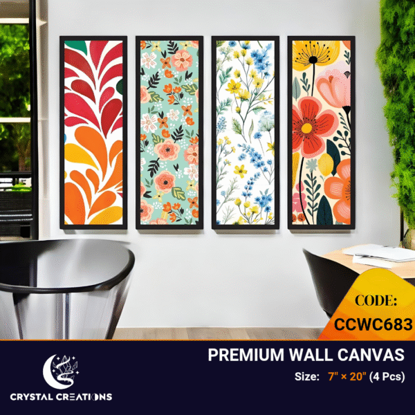 Cheerful Bloom Quartet Four-Panel Floral Patterns