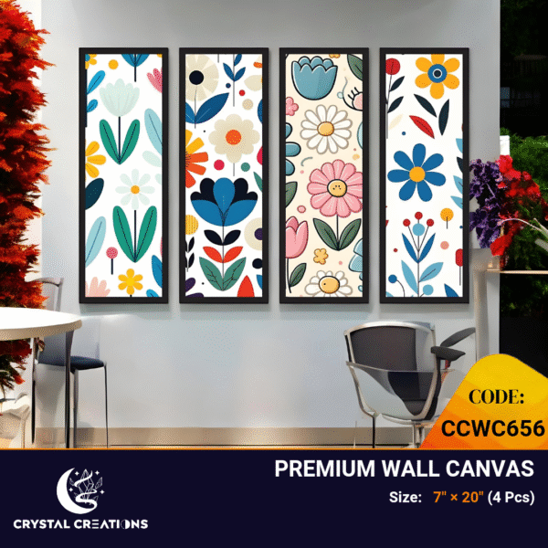 Vibrant Cheerful Floral Canvas Art