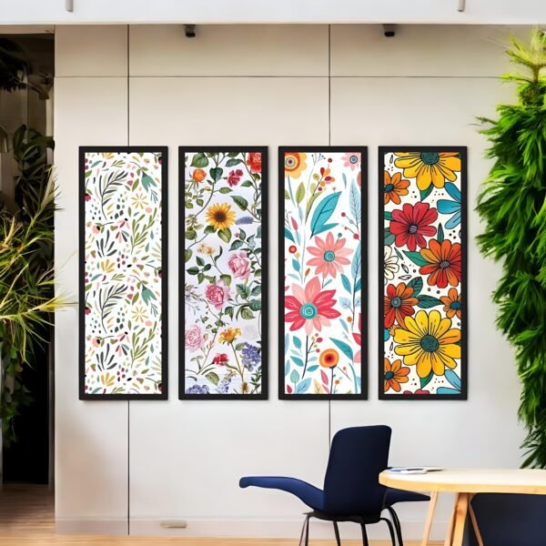 Cheerful Floral Medley Vibrant Pattern Collection