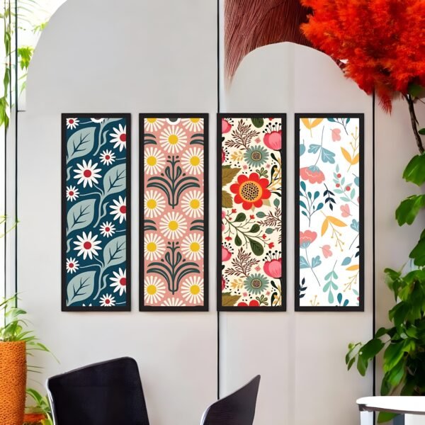 Cheerful Floral Medley Vibrant Pattern Collection
