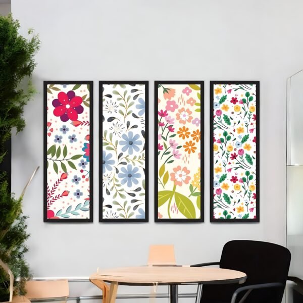 Vibrant Cheerful Floral Canvas Art
