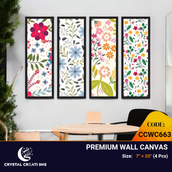 Vibrant Cheerful Floral Canvas Art