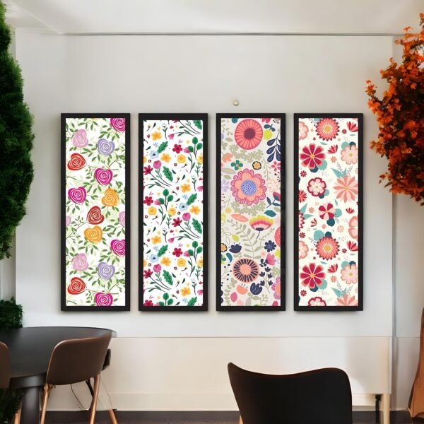 Vibrant Cheerful Floral Canvas Art