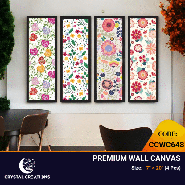 Vibrant Cheerful Floral Canvas Art