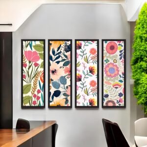Vibrant Cheerful Floral Canvas Art