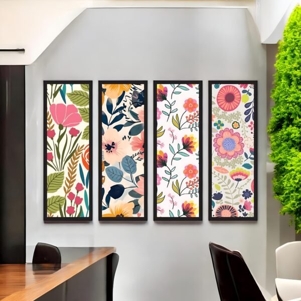 Vibrant Cheerful Floral Canvas Art