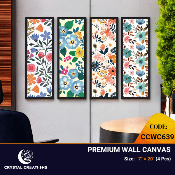 Cheerful Bloom Quartet Four-Panel Floral Patterns