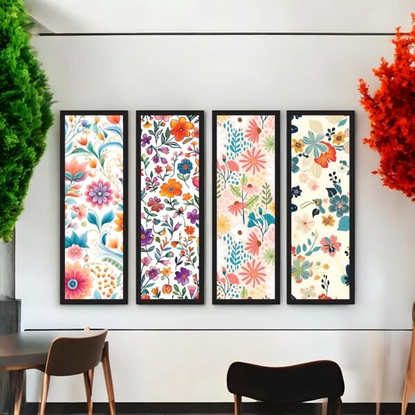 Vibrant Cheerful Floral Canvas Art