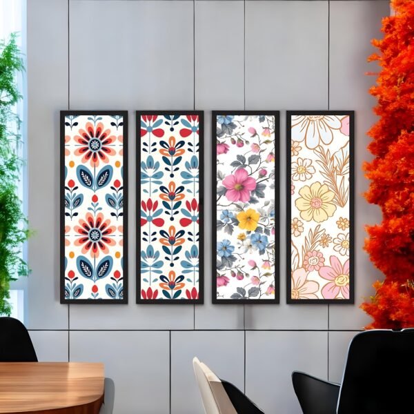 Vibrant Cheerful Floral Canvas Art