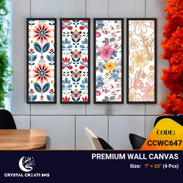 Vibrant Cheerful Floral Canvas Art