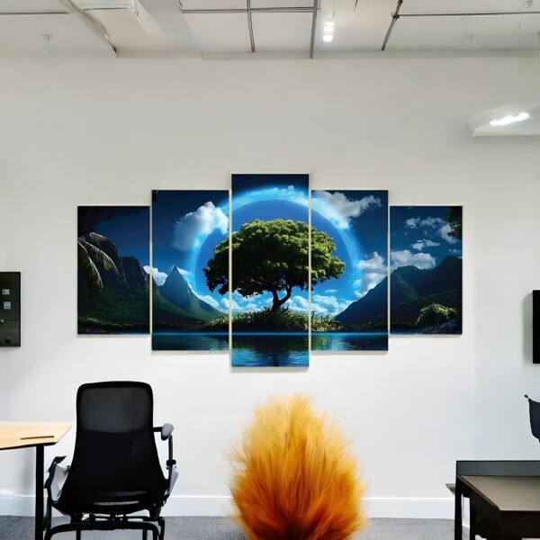 Heart of Light Island Tree Canvas