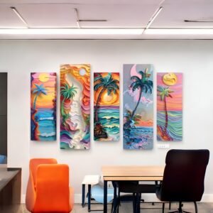 Tropical Paradise Vibrant Beach Canvas