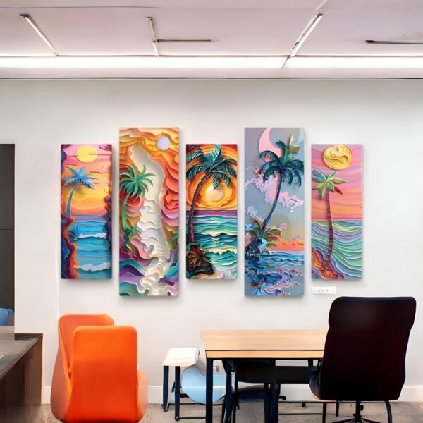 Tropical Paradise Vibrant Beach Canvas