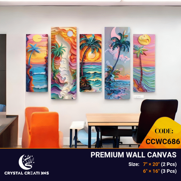 Tropical Paradise Vibrant Beach Canvas