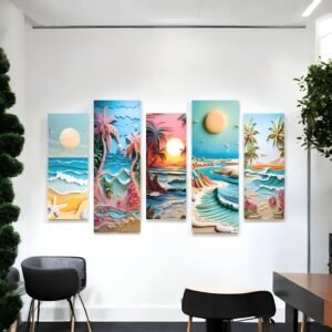 Beach Escapes Vibrant Tropical Canvas