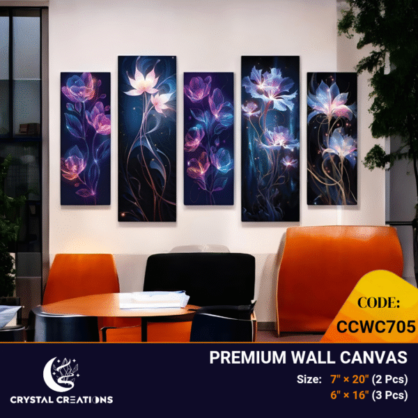 Neon Bloom Canvas Set