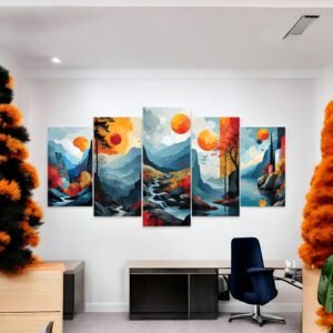 Abstract Vista Colorful Landscape Art