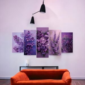 Elegant Purple Floral Canvas Art