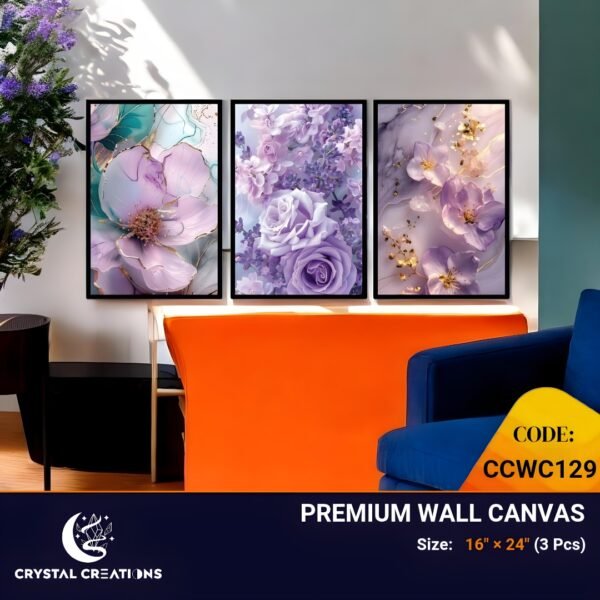 Lavender Dreams Elegant Floral Canvas Trio
