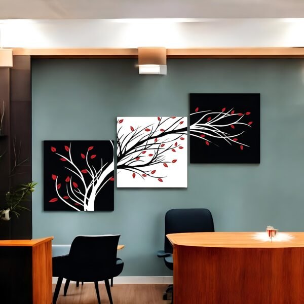 Graphic Branch Minimalist Canvas Set