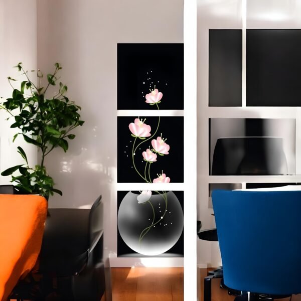 Soft Pink Serenity Elegant Floral Canvas Art